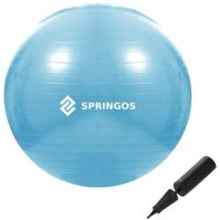 Piłka gimnastyczna Springos FB0006 55cm Błękitna