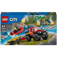 Klocki LEGO City Terenowy wóz strażacki z łodzią ratunkową 60412