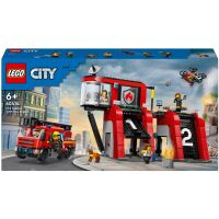Klocki LEGO City Remiza strażacka z wozem strażackim 60414