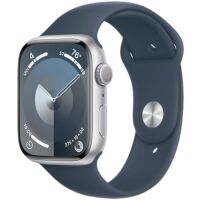Smartwatch Apple Watch Series 9 GPS 45mm Silver Storm Blue Sport Band Pasek M/L