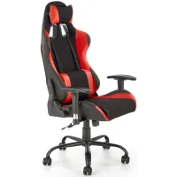 Fotel biurowy Halmar Drake Czarno-czerwony